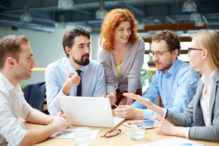 Business meeting collaboration