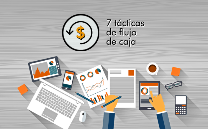 7 tacticas de flujo de caja Working desk illustration