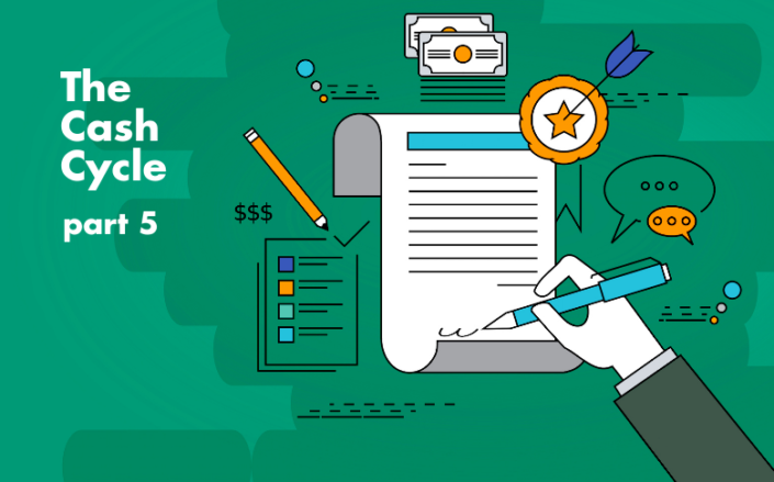 The cash Cycle strategies Business illusration