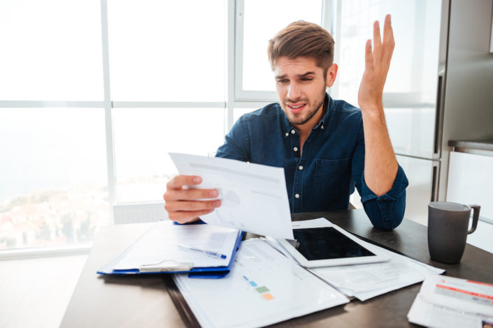Startup Financing Struggling businessman