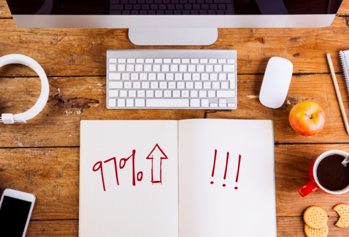 How to blog for business A working desk with multiple items