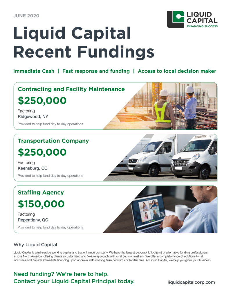 Liquid Capital Recent Fundings - June 2020