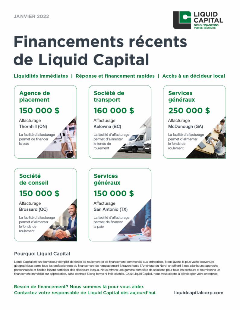 Financements récents – Janvier 2022