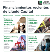 Financiamientos recientes de Liquid Capital Noviembre de 2022