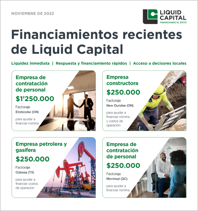 Financiamientos recientes de Liquid Capital Noviembre de 2022