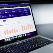 A screen on a laptop showing charts meant to reflect how people can Get Growth Capital Without Giving Up Equity
