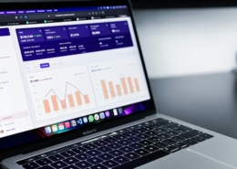 A screen on a laptop showing charts meant to reflect how people can Get Growth Capital Without Giving Up Equity