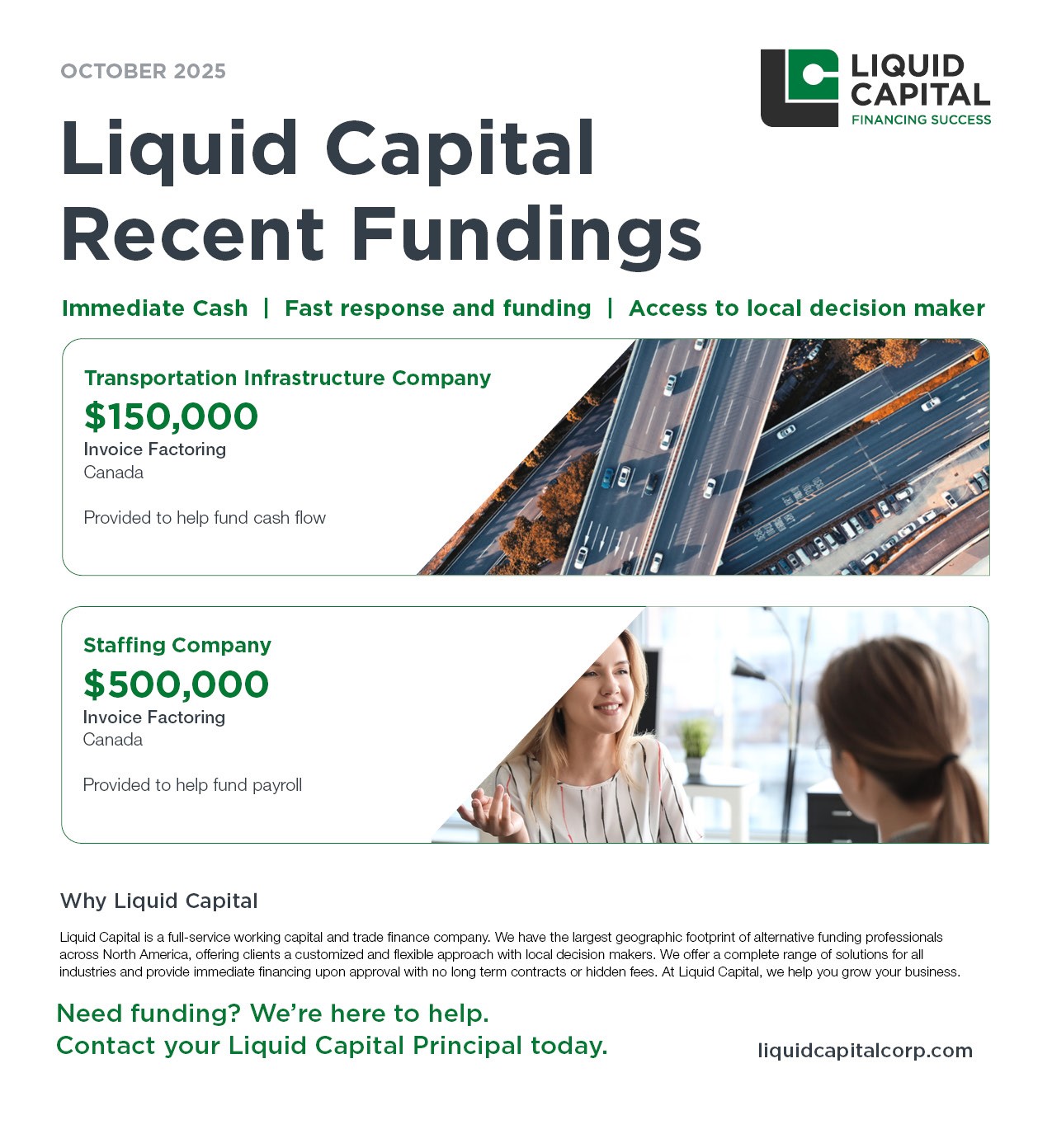 Liquid Capital Recent Fundings October 2025 List