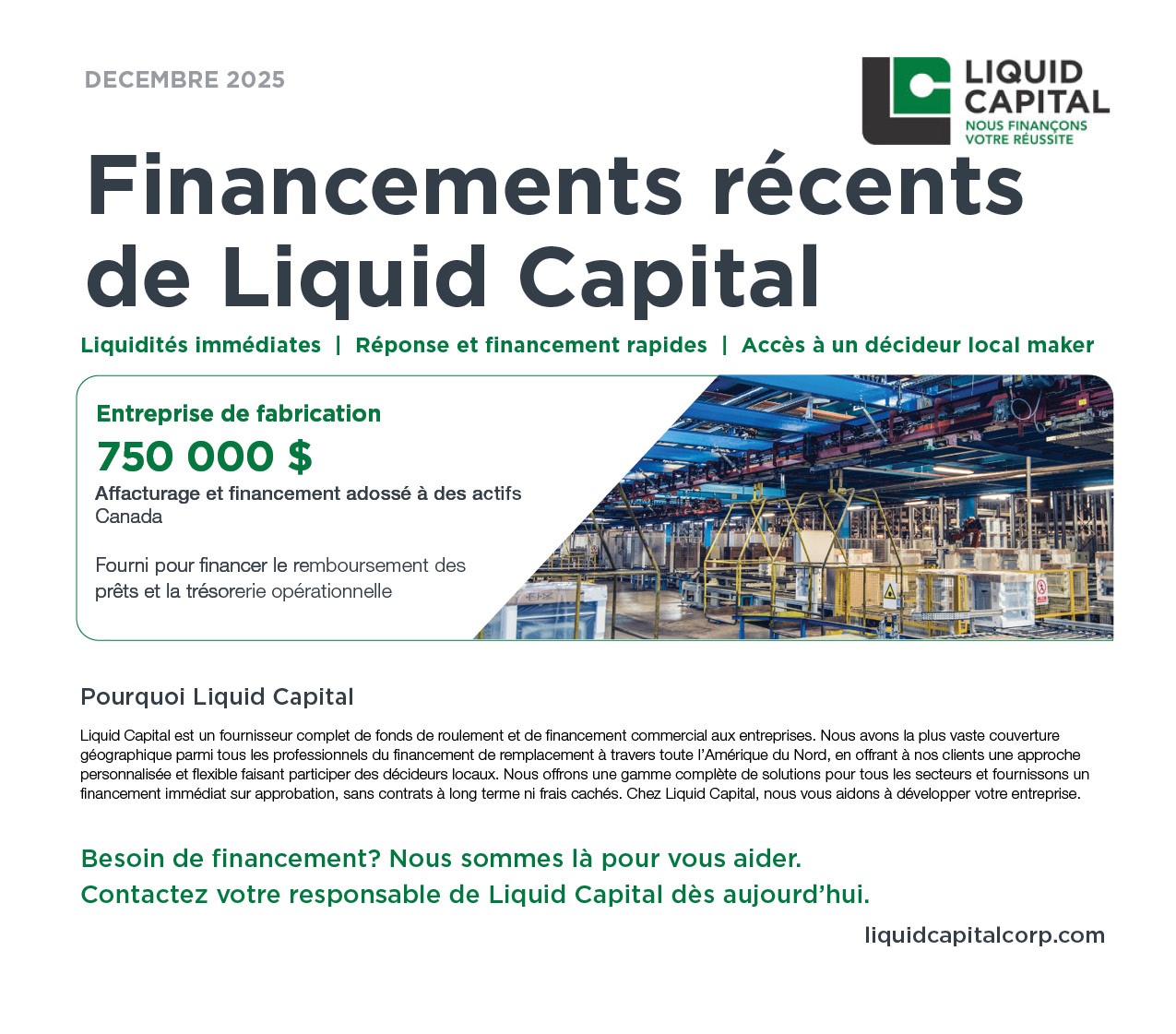 Financements Récents –  Décembre 2025
